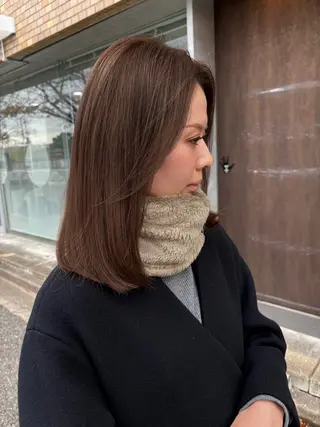 ミディアム カラー 井手 素子のヘアスタイル