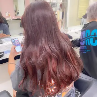 セミロング カラー 透明感/艶髪/💖 トレンドスタイル💖のヘアスタイル