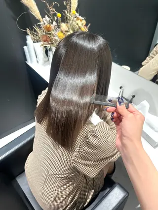 ロング パーマ 髪質改善/縮毛矯正 艶カラー/珠聡のヘアスタイル