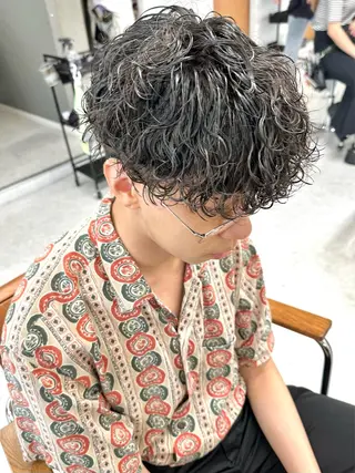 ショート パーマ ヘアアレンジ メンズ メンズ似合わせ🪞 副店長 kotoriのヘアスタイル