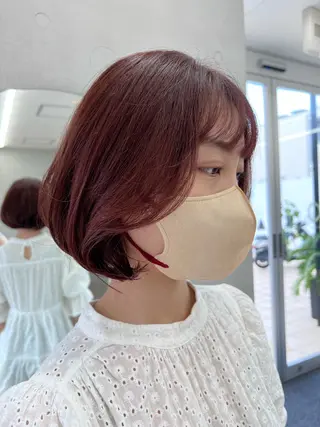 ミディアム 吉田 夢のヘアスタイル
