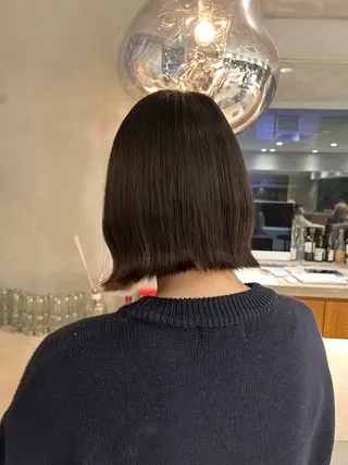 ミディアム カラー 馬場 菜乃夏のヘアスタイル