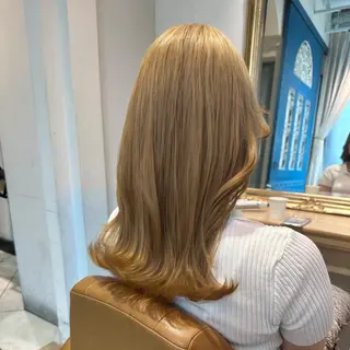 ミディアム ブリーチなし/暖色/ 透明感/ririkaのヘアスタイル