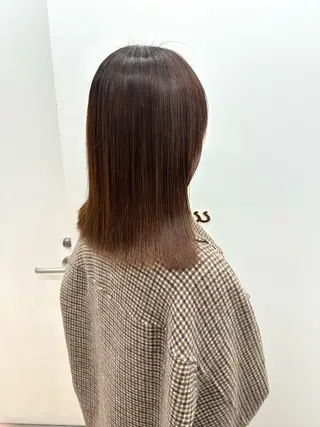 セミロング パーマ 安丸 結夏のヘアスタイル