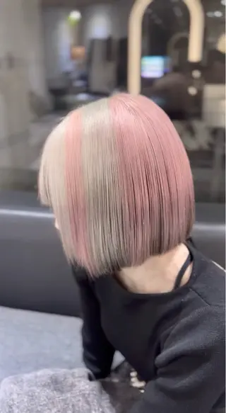 ミディアム カラー レイヤーカット/ ブリーチカラー/雅人のヘアスタイル