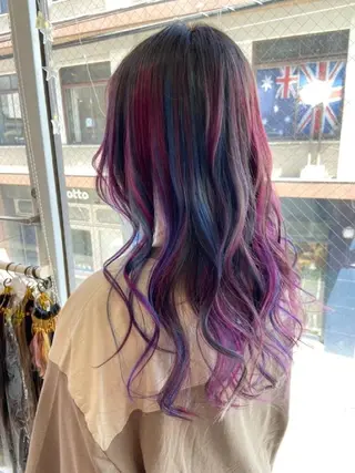 セミロング カラー ヘアアレンジ ナカシマ  アユミのヘアスタイル