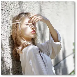 ミディアム カラー パーマ newi saLyu ネウィ　サリューのヘアスタイル