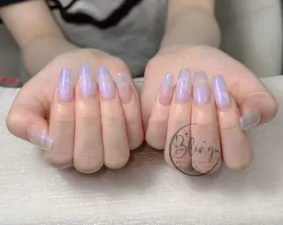 セミロング 波 なみのネイルデザイン