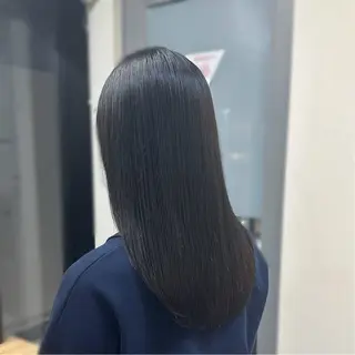 セミロング 縮毛矯正+モテカラー 🎀✨MIHOのヘアスタイル