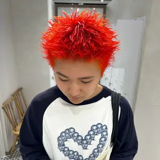 カラー メンズ garage.所属・スパイキーショート 平出天翔のヘアスタイル