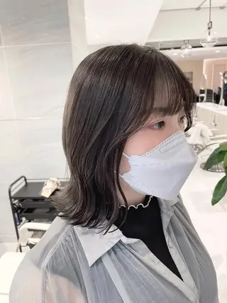 ミディアム ブリーチなし/透明感 カラー🕊️坂入上総のヘアスタイル