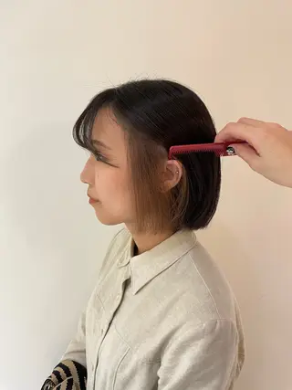 ショート カラー ヘアアレンジ 菱田 愛果のヘアスタイル