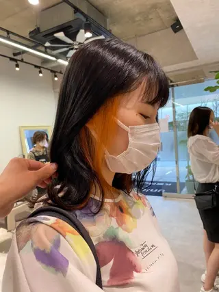 セミロング カラー THE ESCALA 町田所属・町田縮毛矯正/ 髪質改善/美髪特化のヘアスタイル