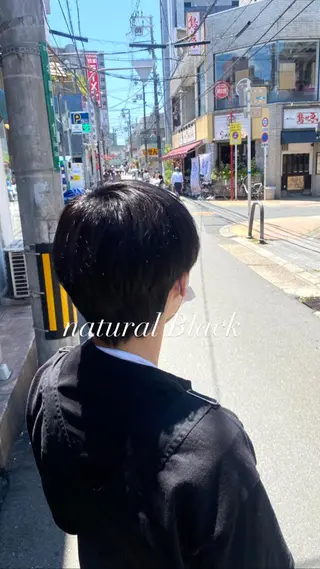 カラー メンズ 縮毛矯正とレイヤー カット/杉村凜汰郎のヘアスタイル