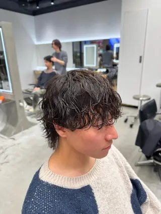 ミディアム パーマ メンズ byfifth 天神 🌀moromiのヘアスタイル