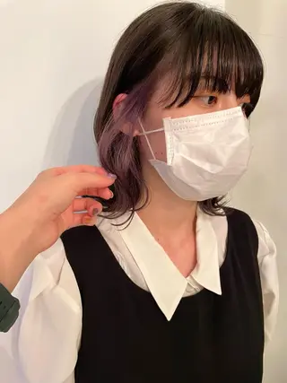 ミディアム カラー Asti  blanche所属・ショート/ブリーチ mizuki🐋のヘアスタイル