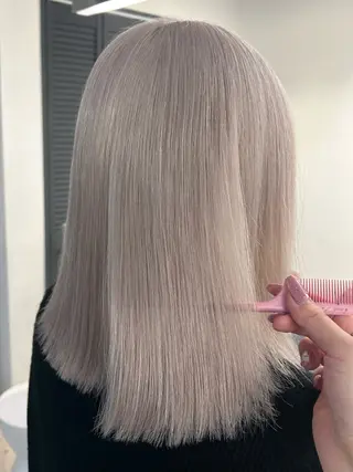 ミディアム カラー ハイトーン特化サロン 🍑momo🍑のヘアスタイル