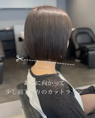 ミディアム カラー ボブ指名No.1 🌼chidaのヘアスタイル