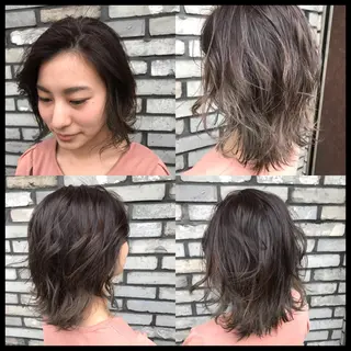 ミディアム カラー 似合わせ/ブリーチ カラー.岡田友仁のヘアスタイル