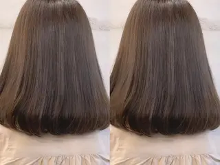 ミディアム カラー 透明感/オリーブ/ グレージュ/YUKAのヘアスタイル