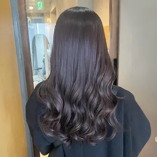 ロング カラー akane/ベージュ /オリーブ/ブラウンのヘアスタイル