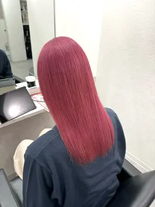 ミディアム カラー CIERA.南船場所属・yuna🧡/心斎橋 ハイトーン/ブリーチのヘアスタイル