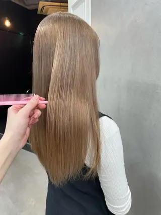 ロング カラー ヘアアレンジ 韓国/ハイトーン/ ボブ🎀MIKU🎀のヘアスタイル