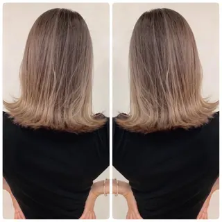 ミディアム カラー 京都大人女性ショート 徒歩1分/秋山のヘアスタイル