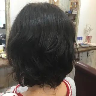 ミディアム パーマ 金崎 新吾のヘアスタイル