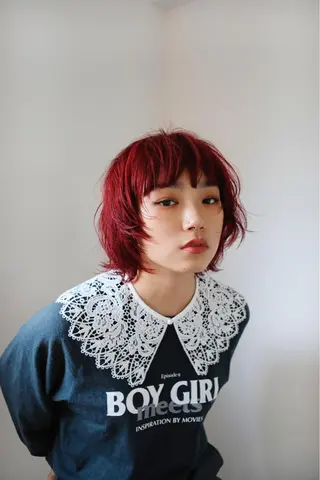 ミディアム パーマ デザイン/レイヤー Kaito🐩/栄のヘアスタイル