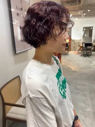 ショート カラー rena ✶伏見/パーマのヘアスタイル