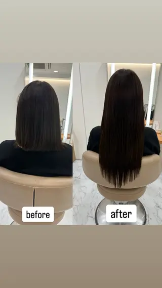 セミロング 濱川響太レディース カットモデルのヘアスタイル