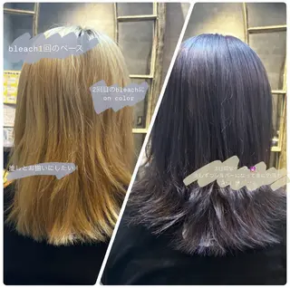 ミディアム カラー 🌙透明感カラー／ 丁寧施術｜松本のヘアスタイル