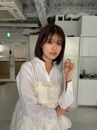 ショート カラー 伶風/ボブ/ ヘーゼルベージュのヘアスタイル