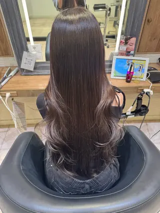 ロング カラー 赤み消しカラー🌱 YUZUKI🫧のヘアスタイル