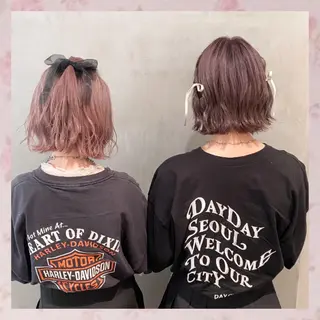 ミディアム ヘアアレンジ 💗ガーリーヘア🎀 saki💗のヘアスタイル