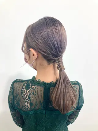 セミロング MiRI💜地毛級 エクステ✖似合わせ技のヘアスタイル