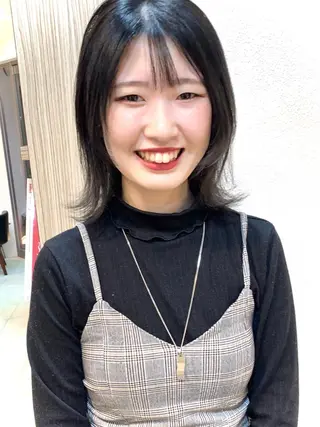 ミディアム カラー nishimura makotoのヘアスタイル