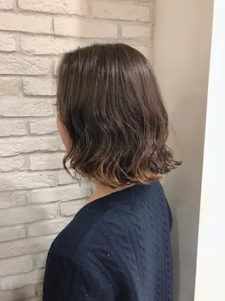 ミディアム カラー パーマ HAUS 片山みほのヘアスタイル