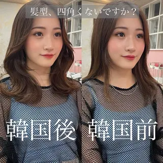 セミロング 梅田/韓国ヘア /アレンジ/manaのヘアスタイル