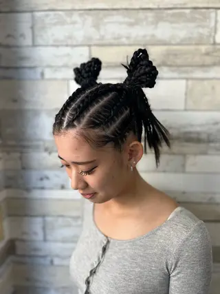 セミロング B-W ⭐️REIKOのヘアスタイル