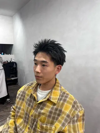 ショート メンズ t.hair垂門真吾 曲がる縮毛矯正/ボブのヘアスタイル