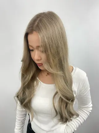 ロング 𝙃𝘼𝙍𝙐🎀 韓国×エクステのヘアスタイル