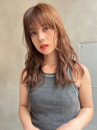 セミロング カラー 🎨デザイン🥇 美髪・艶髪　日暮千敬のヘアスタイル