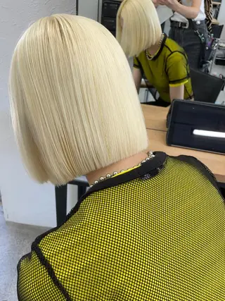 ショート カラー 韓国/ハイトーン/ ボブ🎀MIKU🎀のヘアスタイル