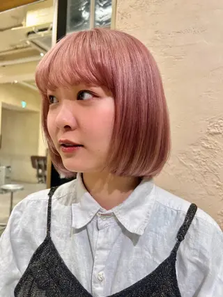 ショート 🫧暖色愛され透明感 🍒カラー千優のヘアスタイル