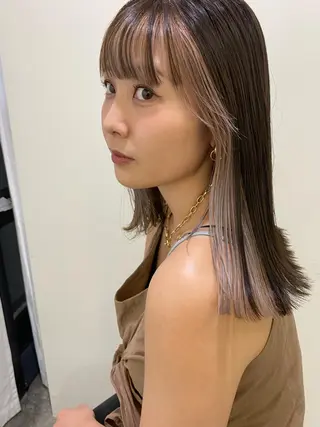 ミディアム レイヤー🌟艶カラー 🕊まやのヘアスタイル