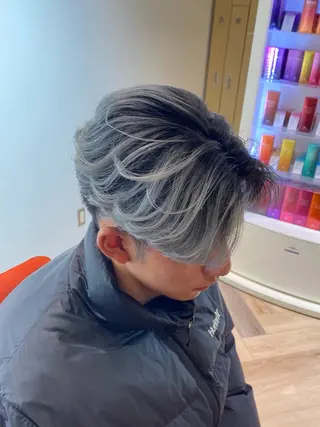 ショート カラー メンズ特化/フェザー /パーマ/伊勢元のヘアスタイル