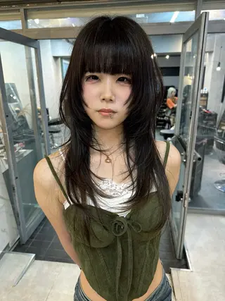 ロング 【ロングウルフカット 姫カット】伊藤裕哉のヘアスタイル