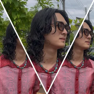 ミディアム カラー メンズ 艶髪特化 しゅんぼう 長岡髪質改善のヘアスタイル